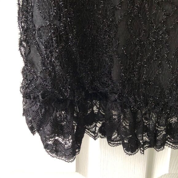 Kaylee Tankus Black Ruffle Sparkle Party Dress - Picture 4 of 6